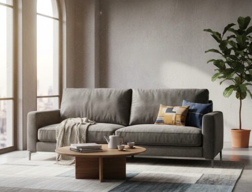 Диван, комната, интерьер