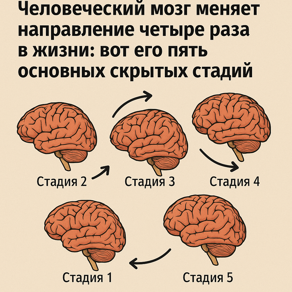 Человеческий мозг, пять стадий